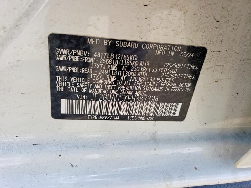 2024 SUBARU CROSSTREK PREMIUM 12