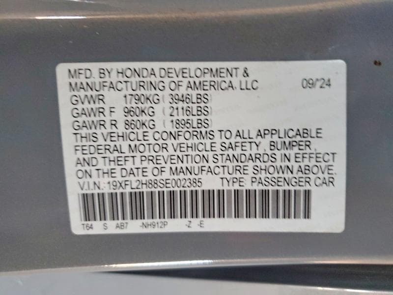2025 HONDA CIVIC 12