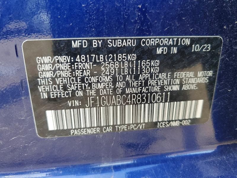 2024 SUBARU IMPREZA 12
