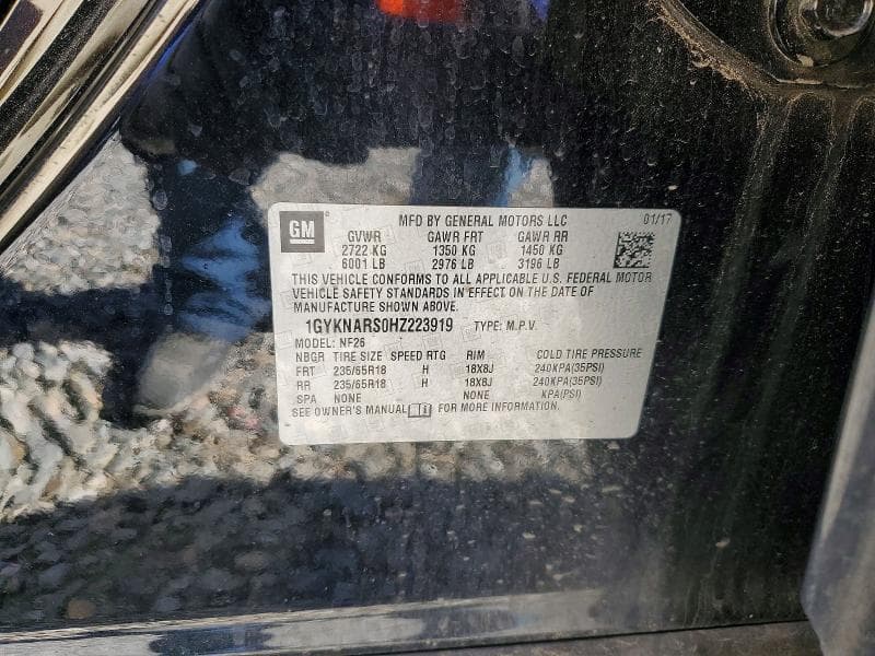 2017 CADILLAC XT5 13