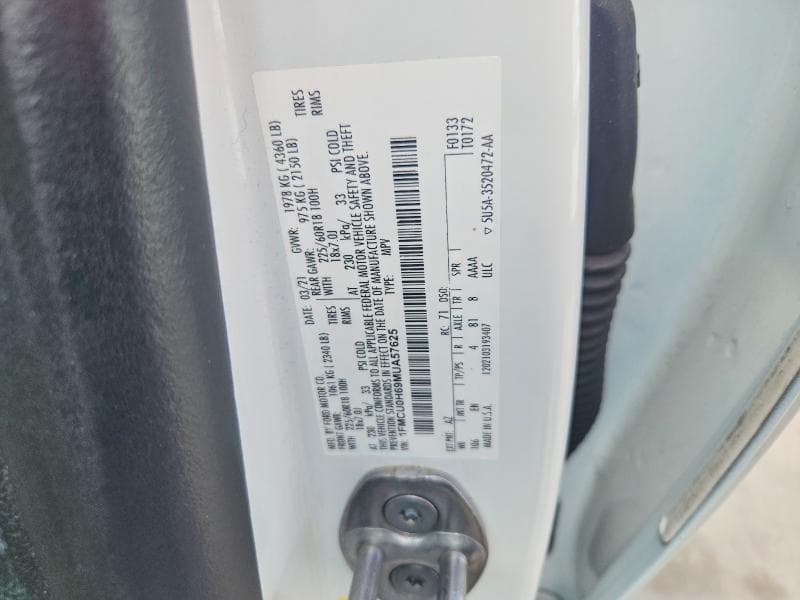 2021 FORD ESCAPE SEL 12
