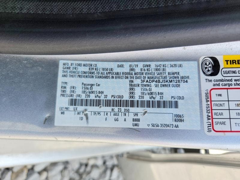 2019 FORD FIESTA SE 13