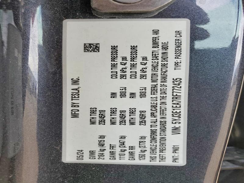 2024 TESLA MODEL 3 12