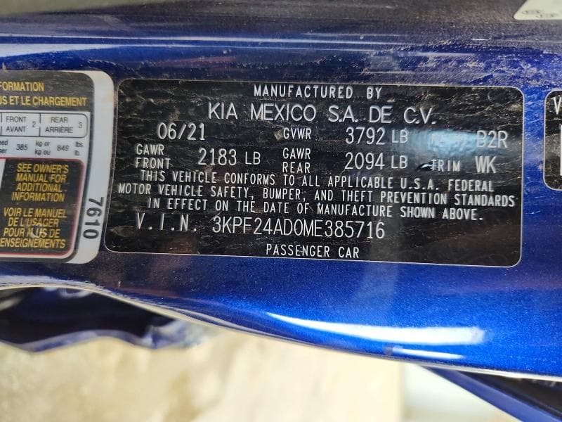 2021 KIA FORTE LXS 12