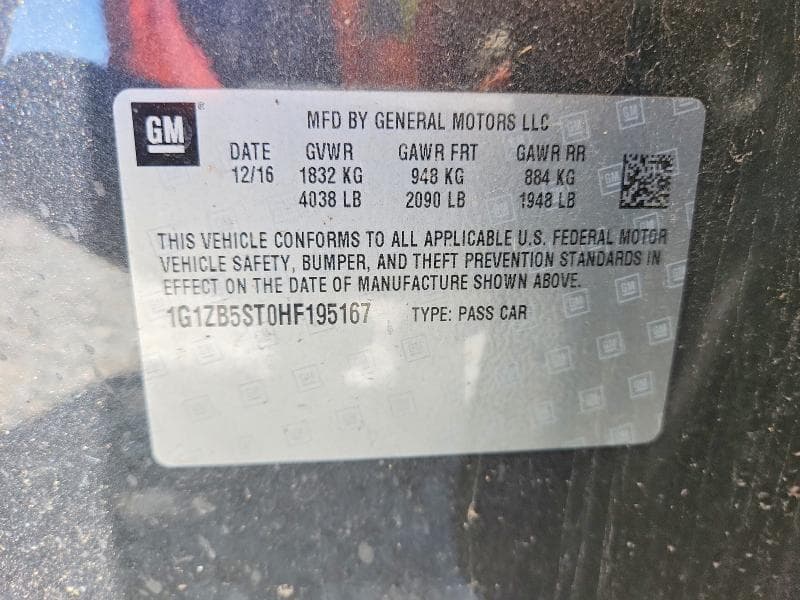 2017 CHEVROLET MALIBU LS 12