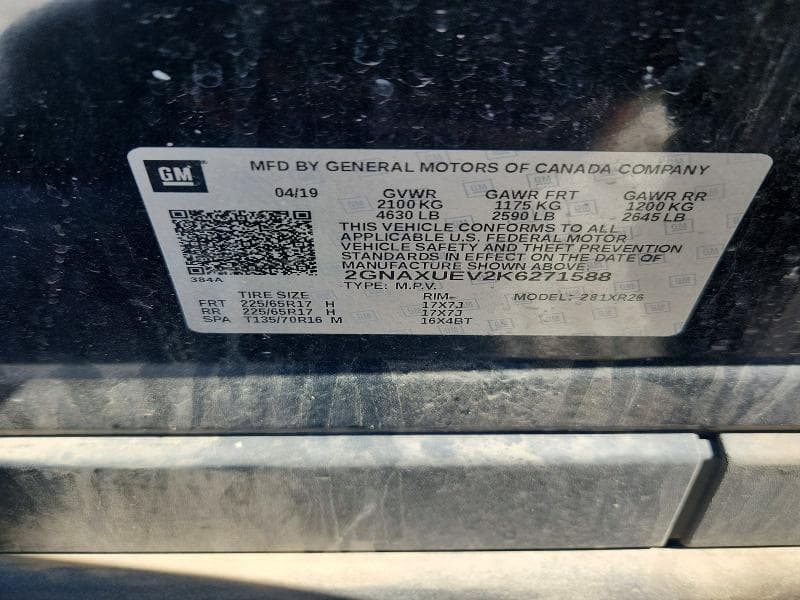 2019 CHEVROLET EQUINOX LT 14