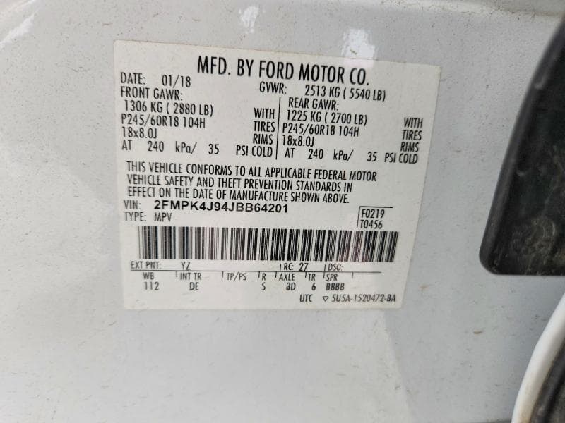 2018 FORD EDGE SEL 13
