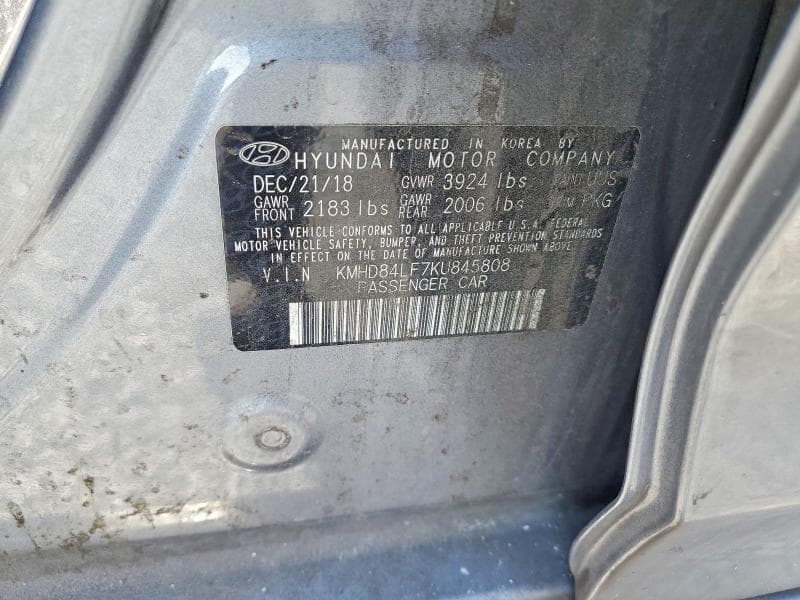2019 HYUNDAI ELANTRA 12