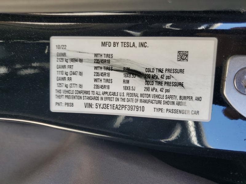 2023 TESLA MODEL 3 14