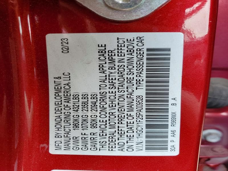 2023 HONDA ACCORD LX 13