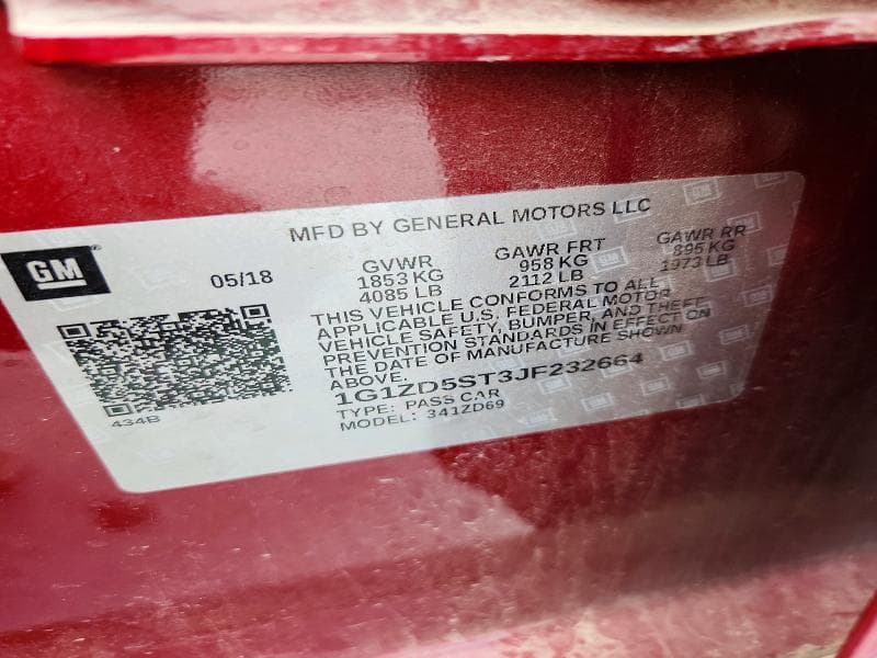 2018 CHEVROLET MALIBU LT 13