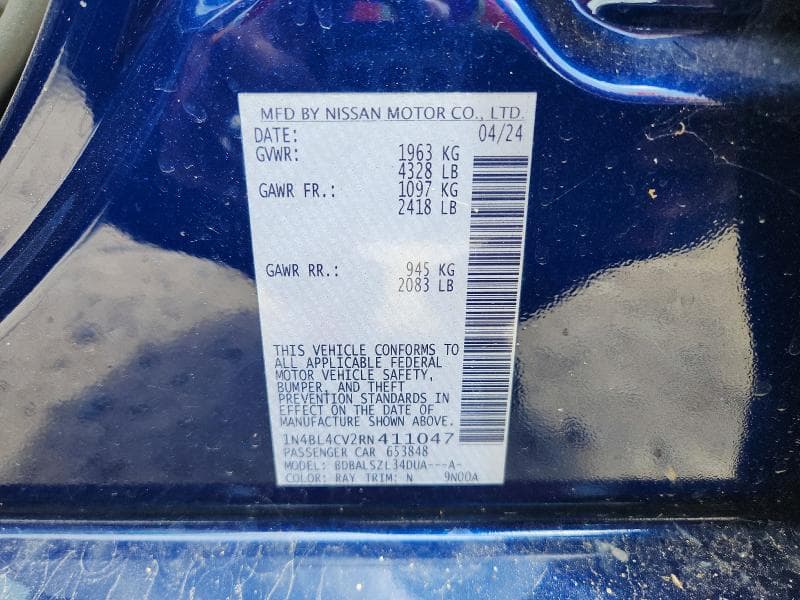 2024 NISSAN ALTIMA SR 12