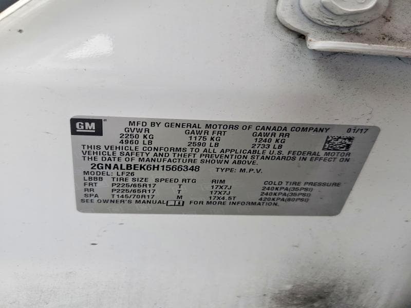 2017 CHEVROLET EQUINOX LS 13