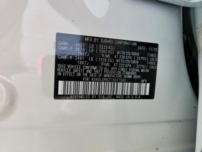 2026 SUBARU FORESTER LIMITED 13