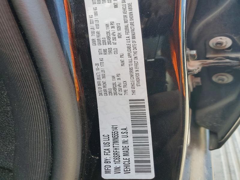 2021 RAM 1500 LIMITED 12