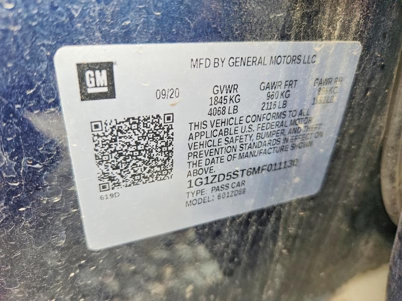 2021 CHEVROLET MALIBU LT 13