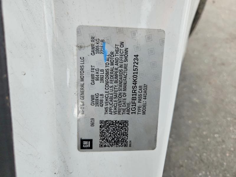 2019 CHEVROLET CAMARO LS/LT 12