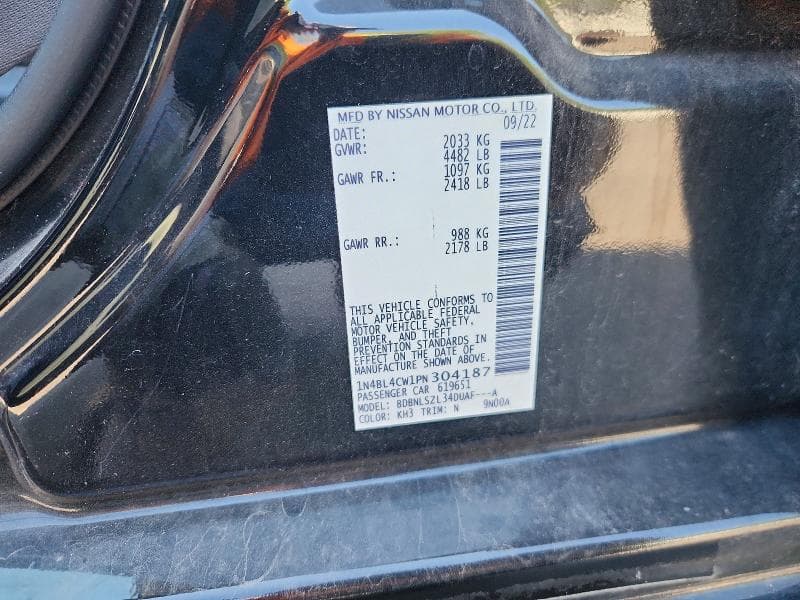 2023 NISSAN ALTIMA SR 12