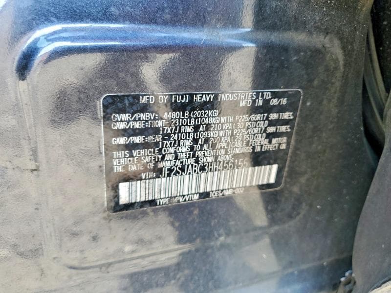 2017 SUBARU FORESTER 2.5I 13