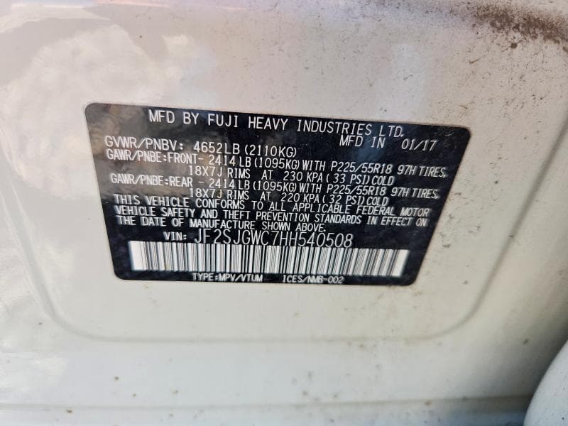 2017 SUBARU FORESTER 2.0XT TOURING 13