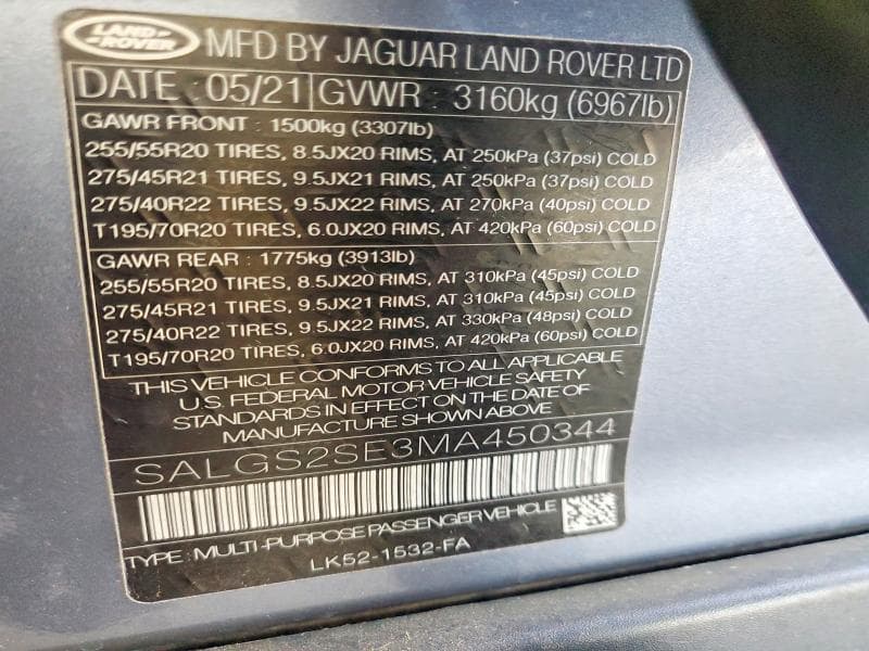 2021 LAND ROVER RANGE ROVER WESTMINSTER EDITION 13