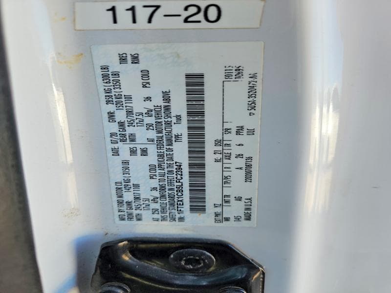 2020 FORD F-150 XLT REGULAR CA 12