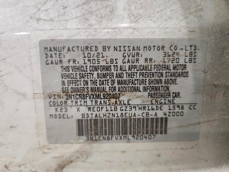 2021 NISSAN VERSA SR 13