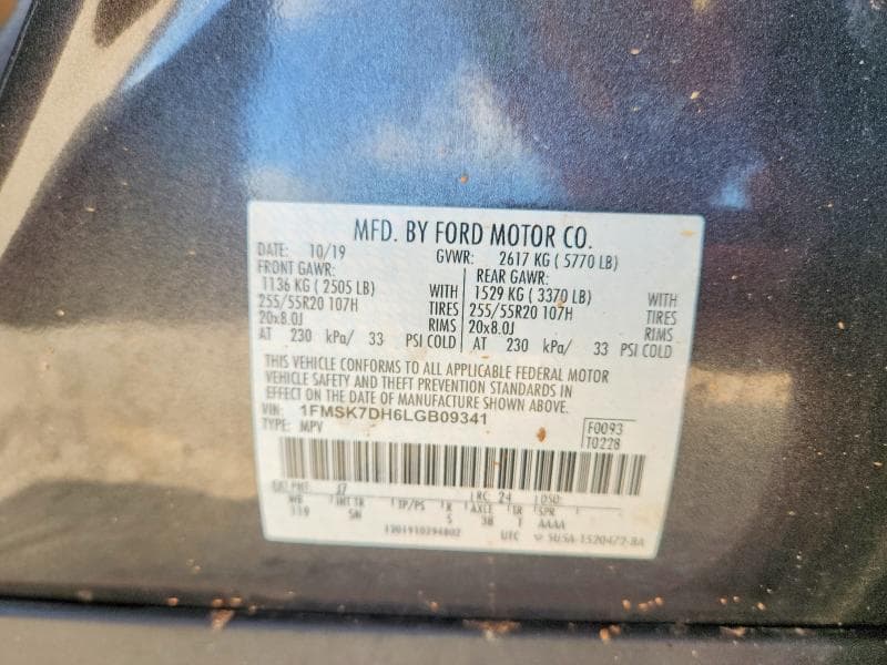 2020 FORD EXPLORER XLT 12