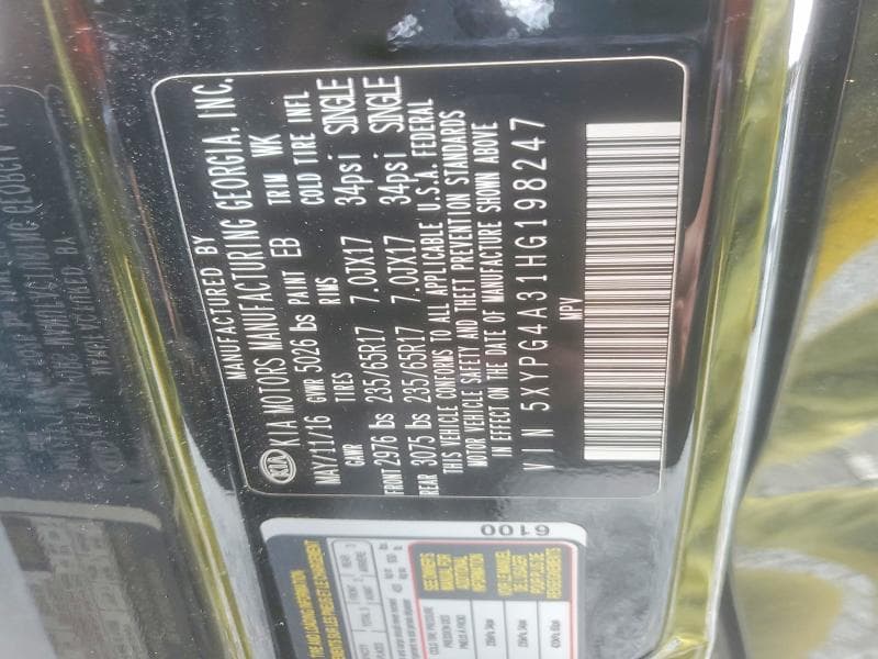 2017 KIA SORENTO LX 13