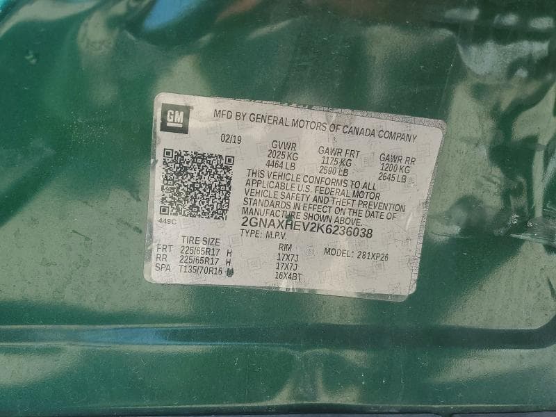 2019 CHEVROLET EQUINOX LS 12