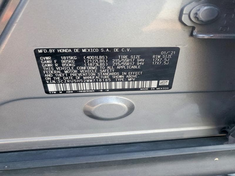 2021 HONDA HR-V EX 13