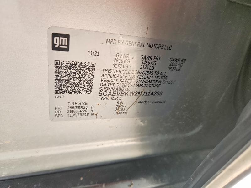 2022 BUICK ENCLAVE PREMIUM 13