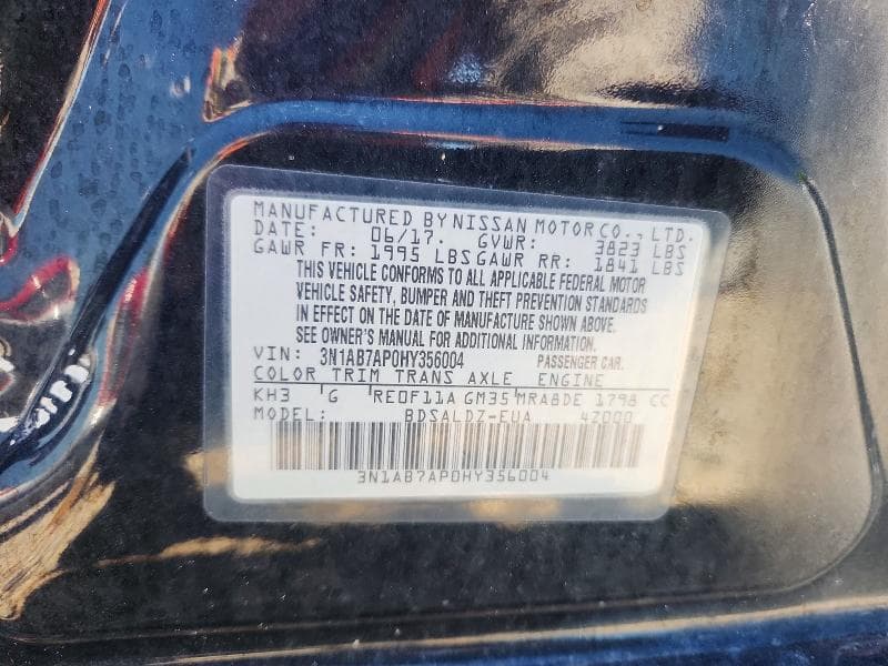 2017 NISSAN SENTRA SV 13