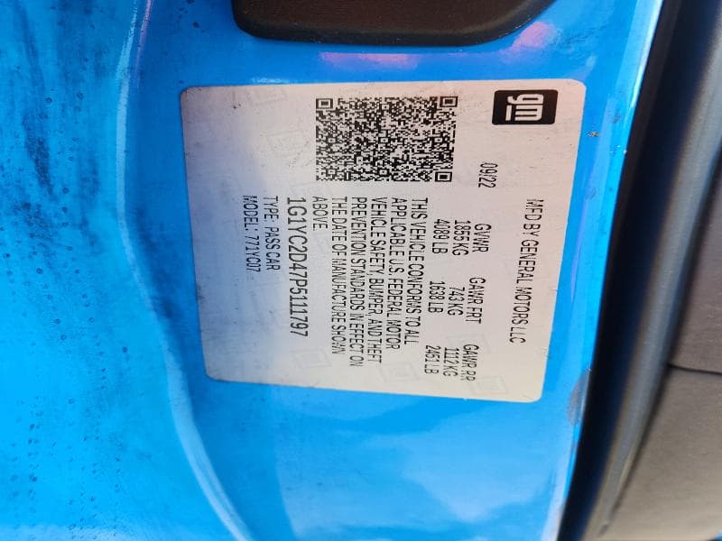 2023 CHEVROLET CORVETTE STINGRAY 3LT 12