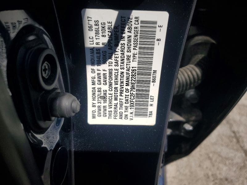 2017 HONDA CIVIC EX 12