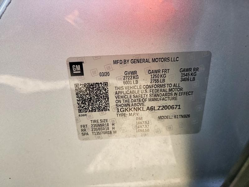 2020 GMC ACADIA SLE 13