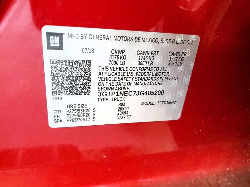 2018 GMC SIERRA C1500 SLT 12