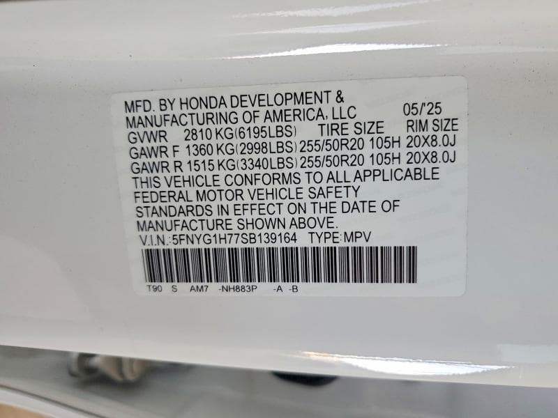 2025 HONDA PILOT TOURING 13