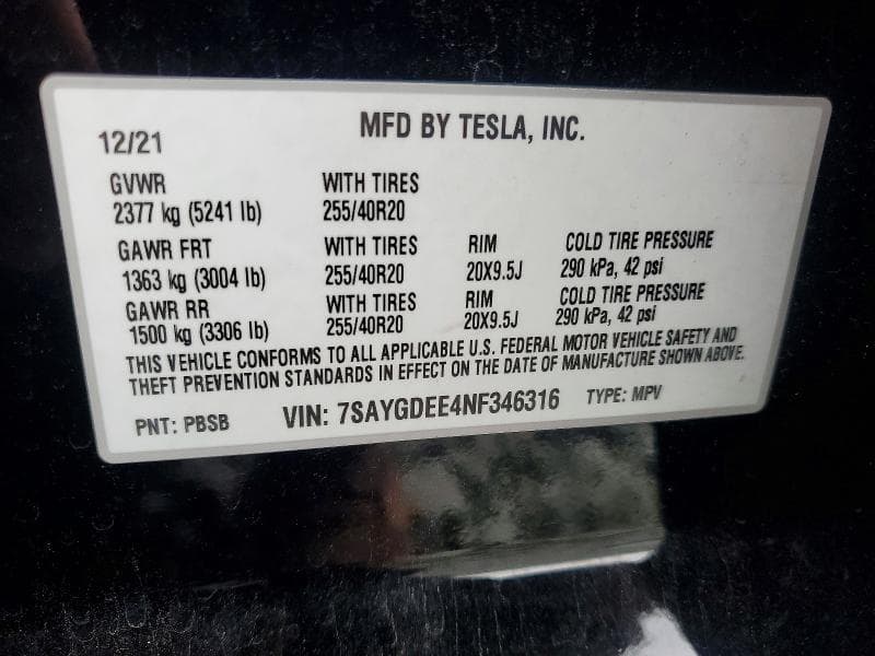 2022 TESLA MODEL Y 13