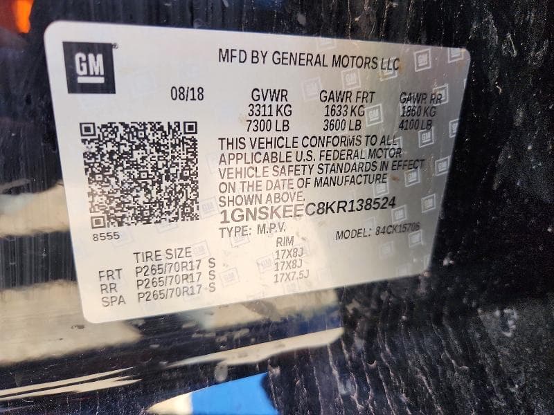 2019 CHEVROLET TAHO LT 13