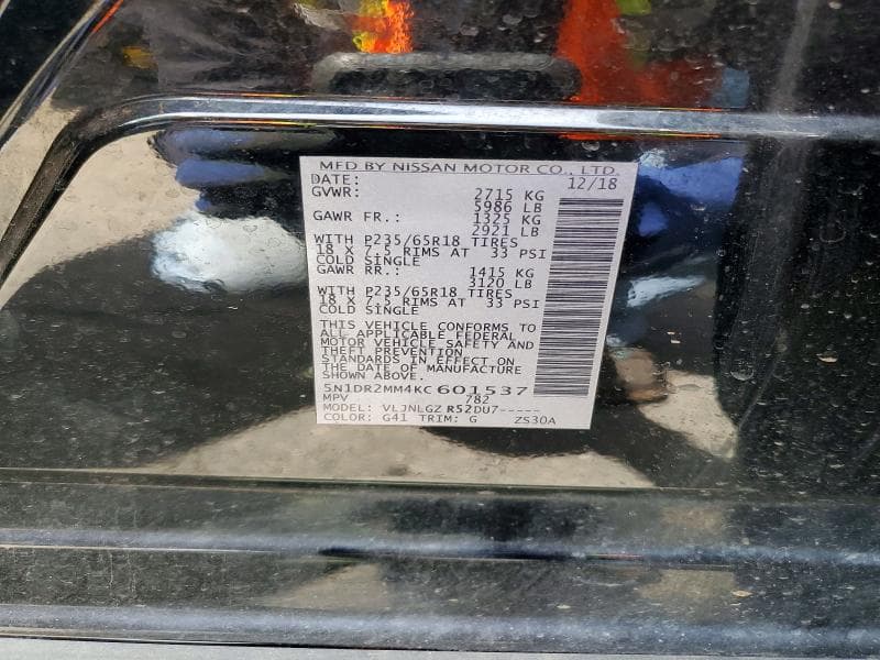 2019 NISSAN PATHFINDER SL 13
