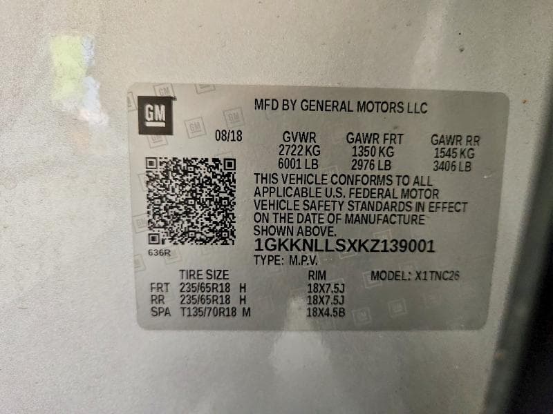 2019 GMC ACADIA SLE 13
