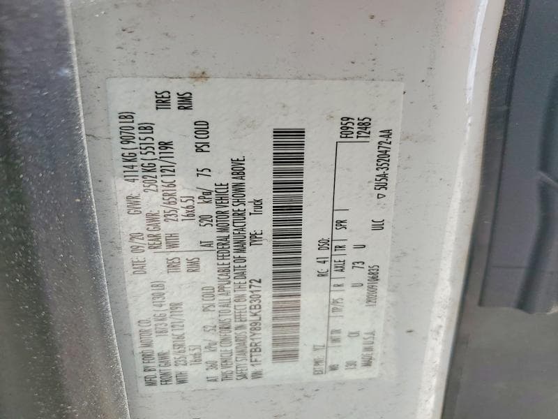 2020 FORD TRANSIT T-250 13