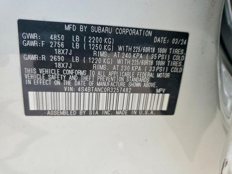 2024 SUBARU OUTBACK LIMITED 13