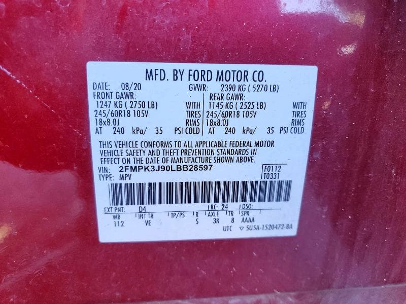 2020 FORD EDGE SEL 13