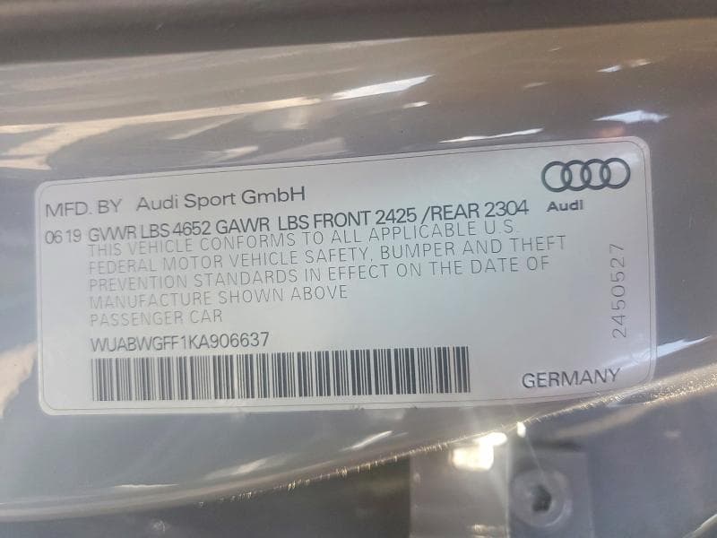 2019 AUDI RS3 12