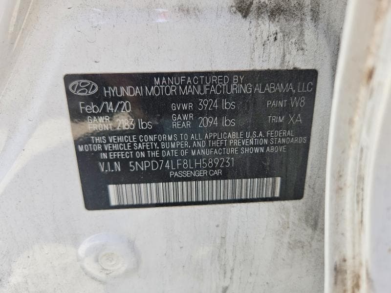 2020 HYUNDAI ELANTRA SE 12