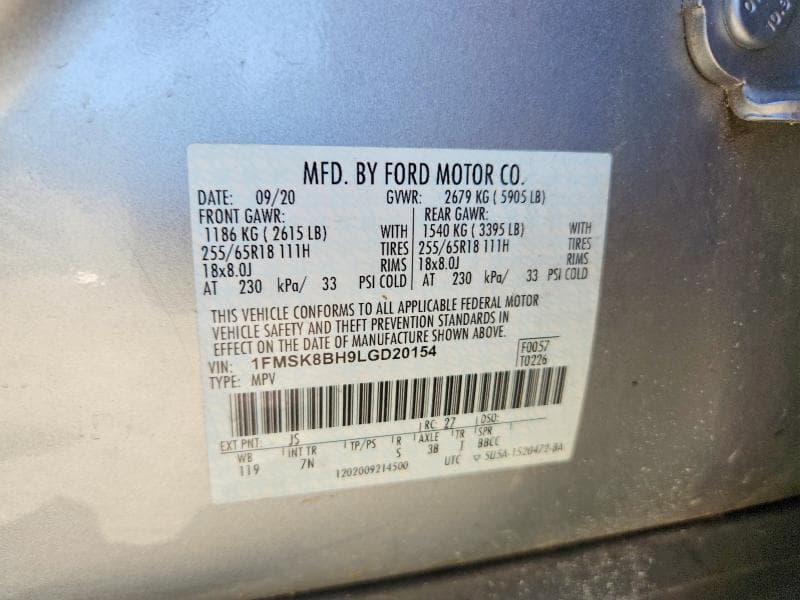 2020 FORD EXPLORER 13