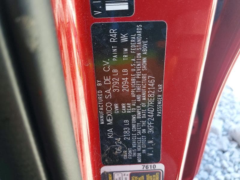 2024 KIA FORTE LXS 12