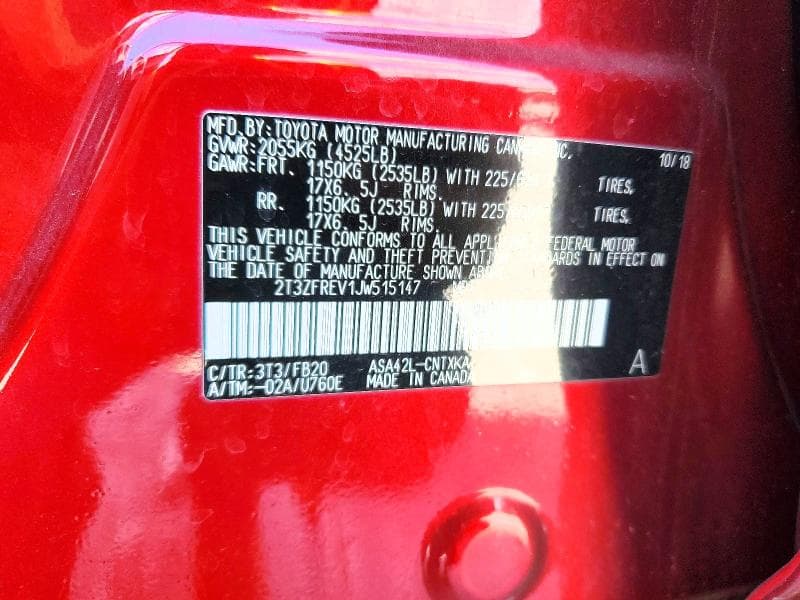 2018 TOYOTA RAV4 LE 14